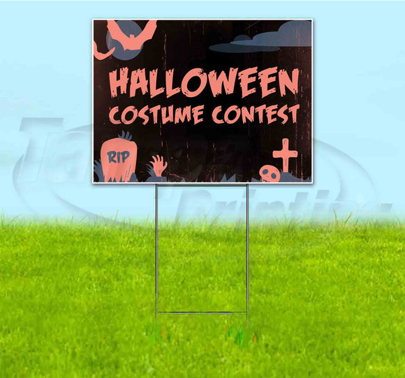 Halloween Costume Contest Yard Sign