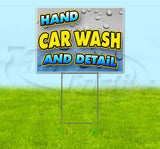 Hand Car Wash And Detail Yard Sign