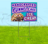 Handcrafted Funnel Cake Ice Cream Yard Sign