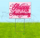 Happy Anniversary Heart Yard Sign