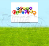 Happy Birthday Balloons Yard Sign