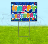 Happy Birthday Balloons Yard Sign