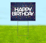 Happy Birthday Confetti Yard Sign