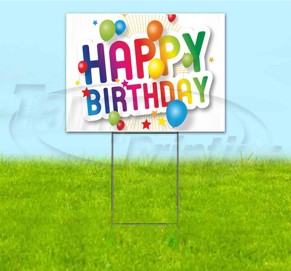 Happy Birthday v5 Yard Sign