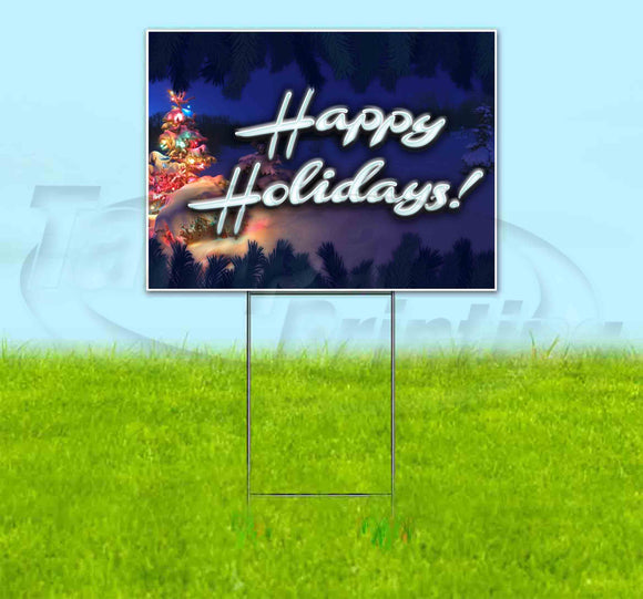 Happy Holidays v2-2 Yard Sign