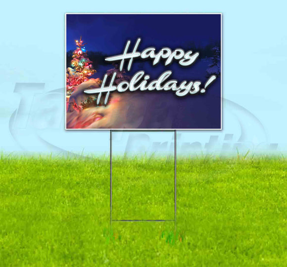 Happy Holidays v2 Yard Sign