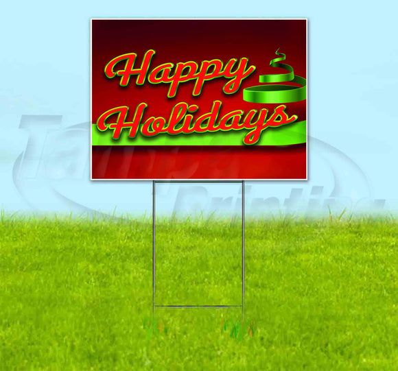 Happy Holidays v3 Yard Sign