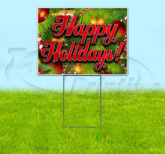 Happy Holidays v4 Yard Sign