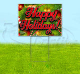 Happy Holidays v4 Yard Sign