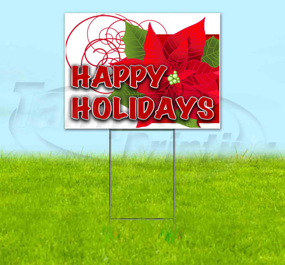 Happy Holidays v6 Yard Sign