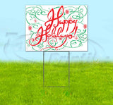 Happy Holidays v8 Yard Sign