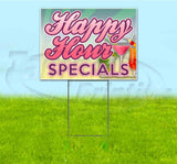 Happy Hour Specials Yard Sign