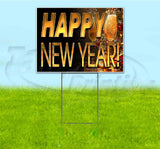 Happy New Year Yard Sign