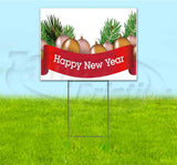 Happy New Year Yard Sign