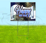 Happy New Years Ribbon Yard Sign