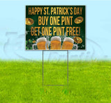 Happy St Patricks B1G1Pints Yard Sign