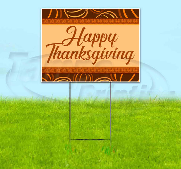 Happy Thanksgiving Yard Sign