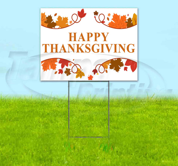 Happy Thanksgiving Yard Sign