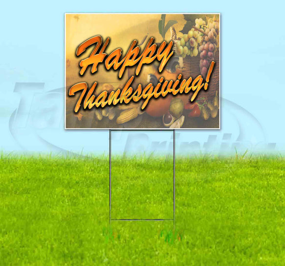 Happy Thanksgiving Yard Sign