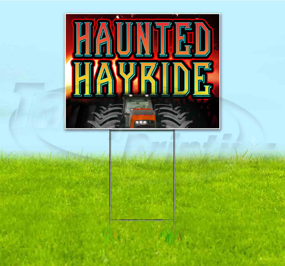 Haunted Hayride Yard Sign