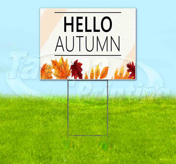 Hello Autumn Yard Sign