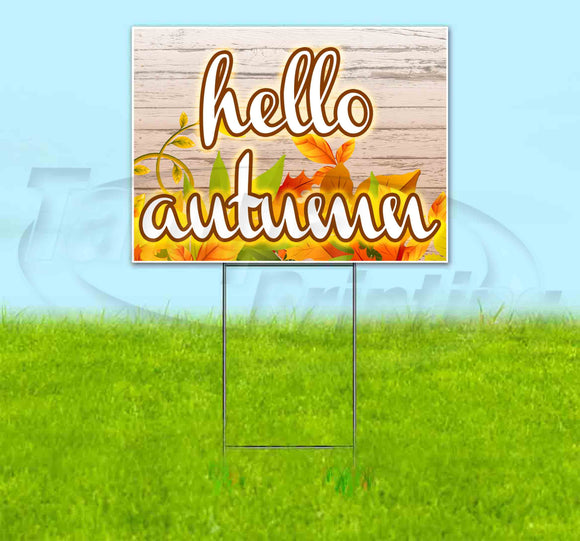 Hello Autumn Yard Sign
