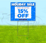 Holiday Sale 15% Off Yard Sign