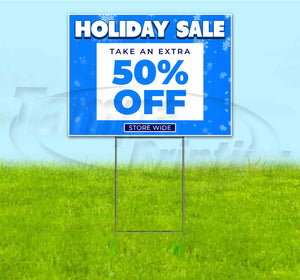 Holiday Sale 50% Off Yard Sign