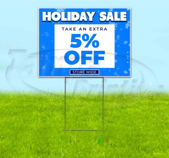 Holiday Sale 5% Off Yard Sign