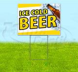 Ice Cold Beer Yard Sign