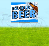 Ice Cold Beer Yard Sign