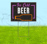 Ice Cold Beer Yard Sign