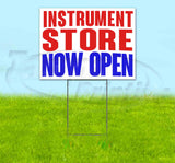 Instrument Store Now Open Yard Sign