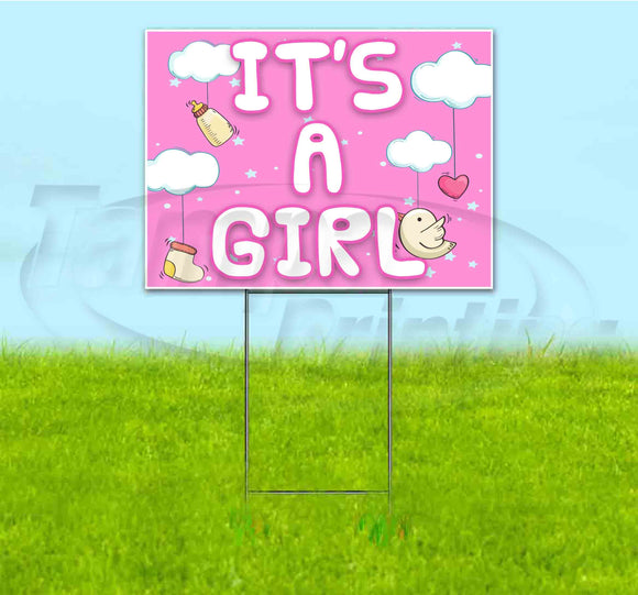 Its A Girl CloudToys Yard Sign
