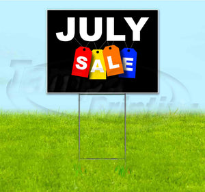 July Sale Tag Yard Sign