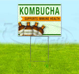 Kombucha Supports Immune System Yard Sign