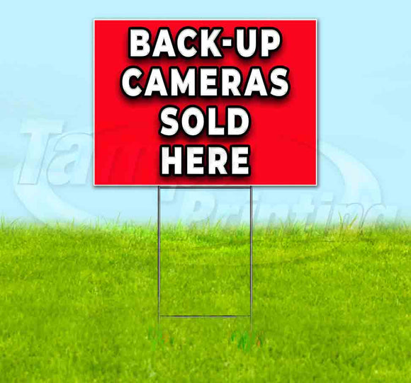 Back Up Cameras Sold Here Yard Sign