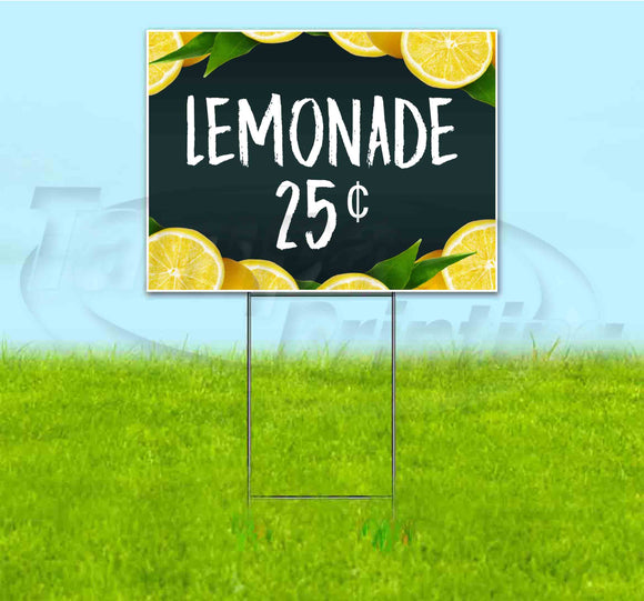Lemonade 25 Cents Chalk Yard Sign