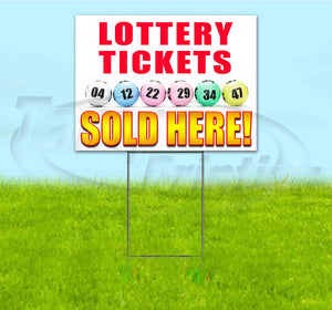 Lottery Tickets Sold Here Yard Sign