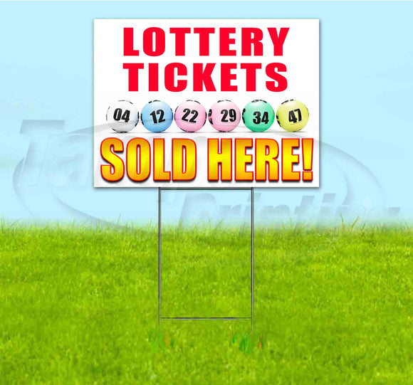 Lottery Tickets Sold Here Yard Sign
