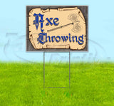 Medieval Fair Axe Throwing Yard Sign