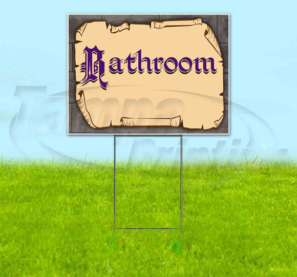 Medieval Fair Bathroom Yard Sign