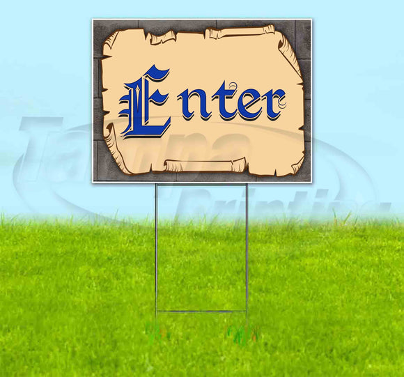 Medieval Fair Enter Yard Sign