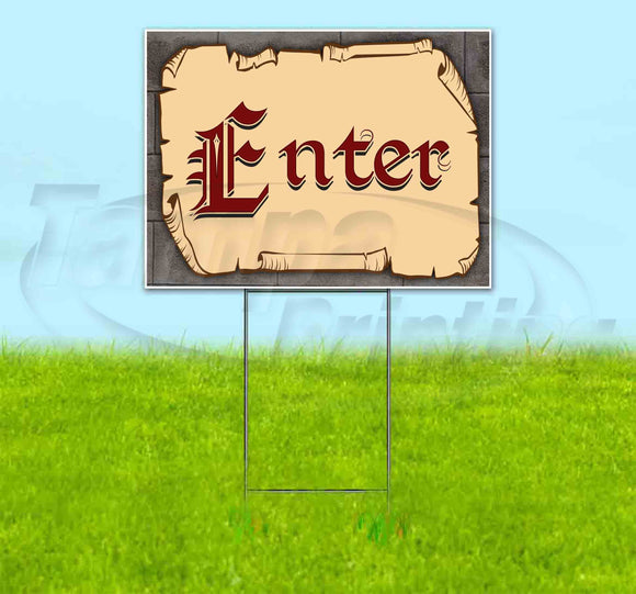 Medieval Fair Enter Yard Sign