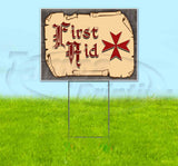 Medieval Fair First Aid Yard Sign