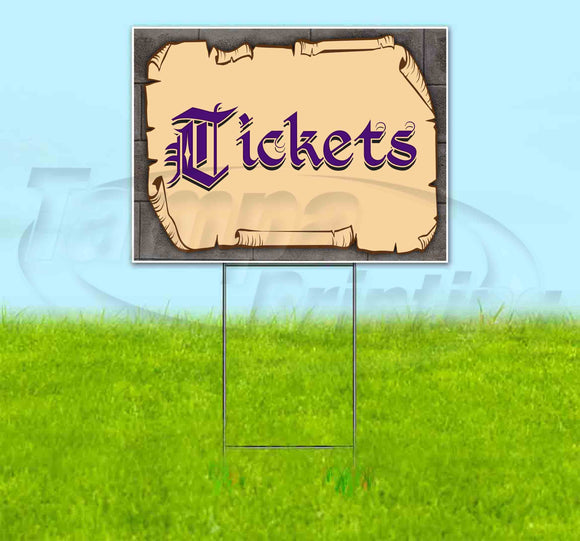 Medieval Fair Tickets Yard Sign