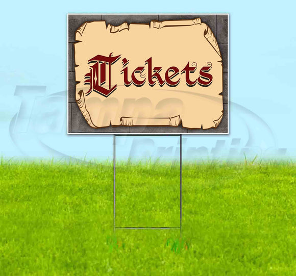 Medieval Fair Tickets Yard Sign