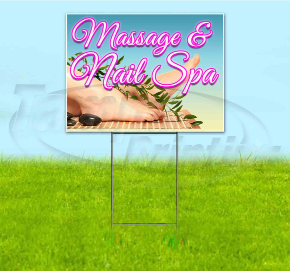 Massage And Nail Spa Yard Sign