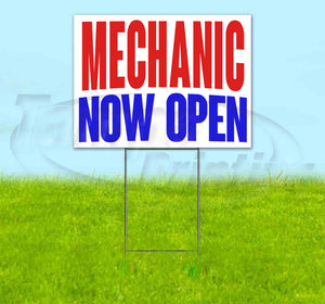 Mechanic Now Open Yard Sign