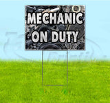 Mechanic On Duty Yard Sign